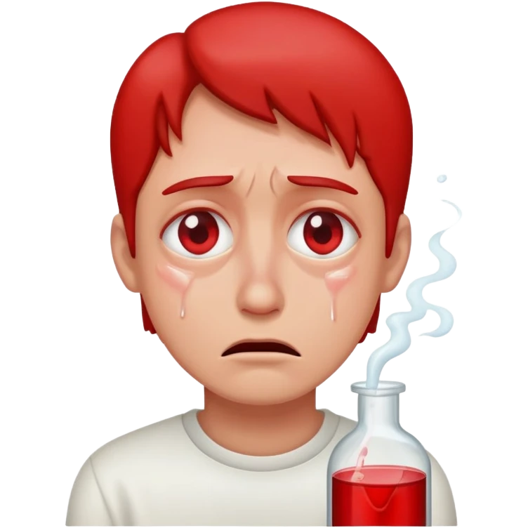 crying while doing drugs emoji