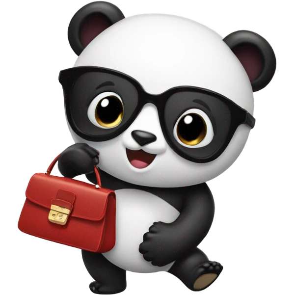 Panda holding Prada bag emoji