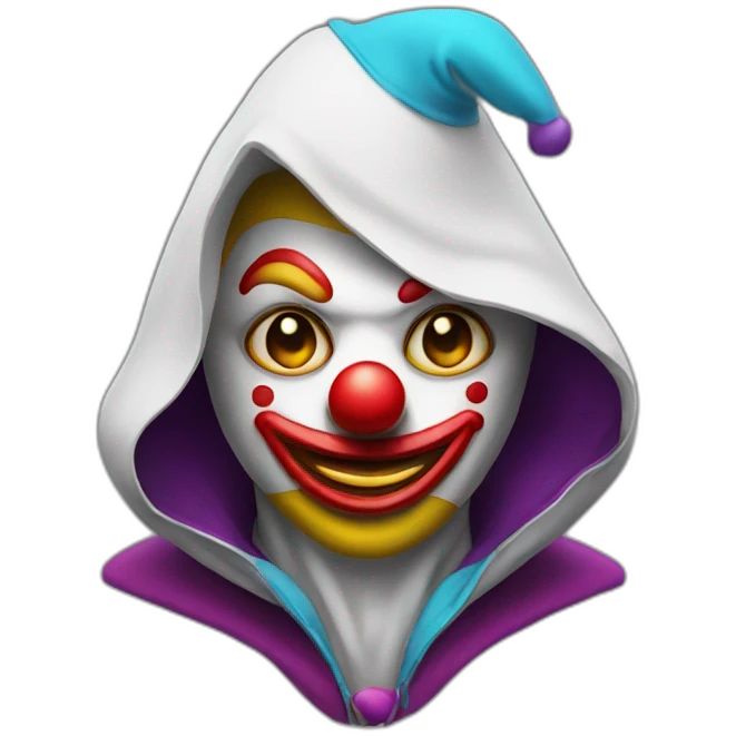 Clown with a hood on emoji