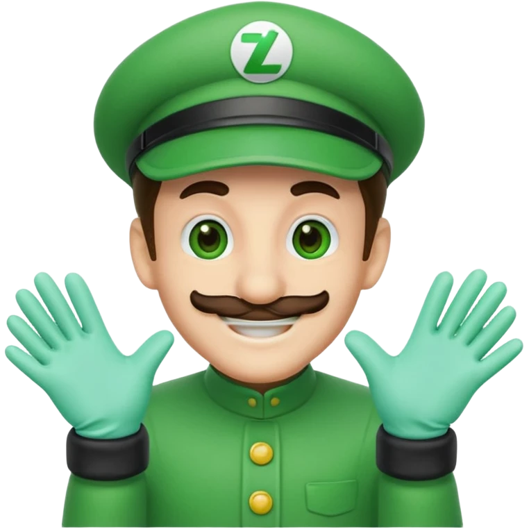 Luigi white gloves emoji