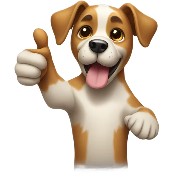 Dog giving thumbs up  emoji
