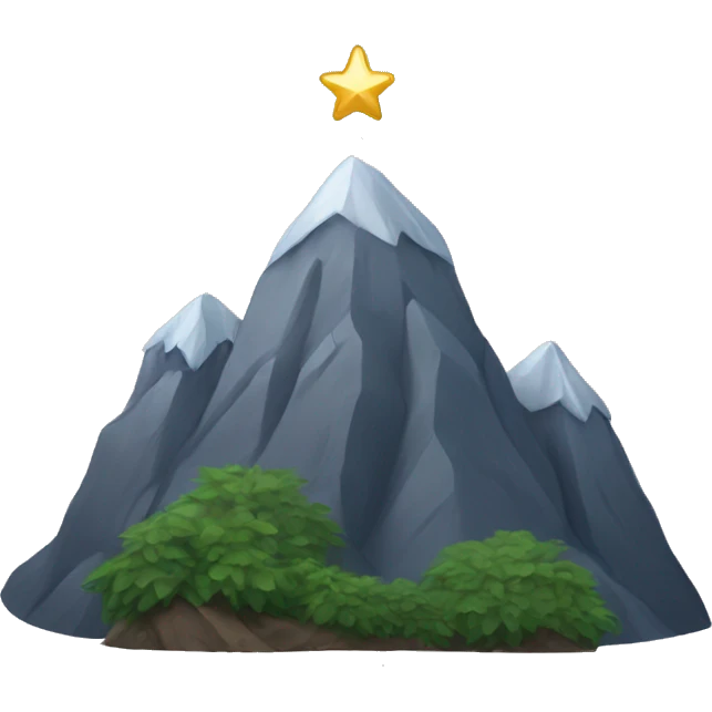mountain with three stars emoji