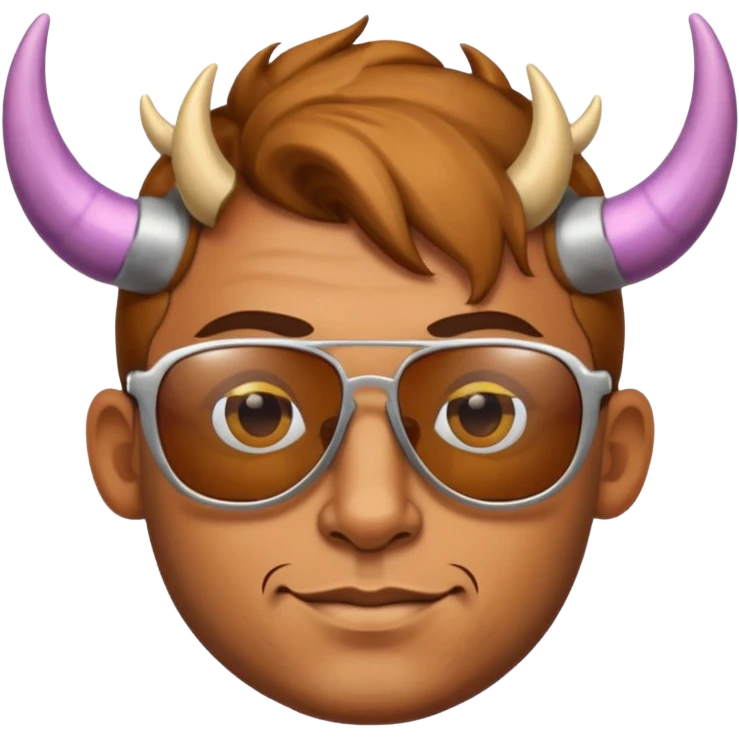man with horns and sunglasses emoji