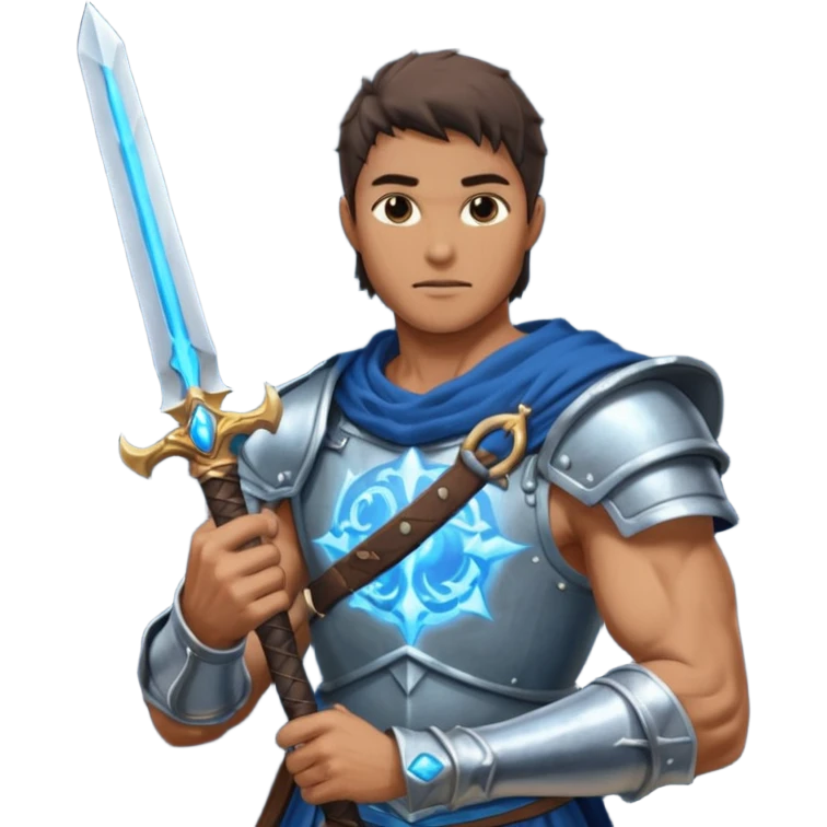 Man holding big DARK souls moonlight sword emoji