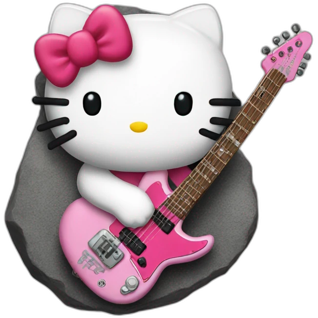 Hello kitty rock emoji