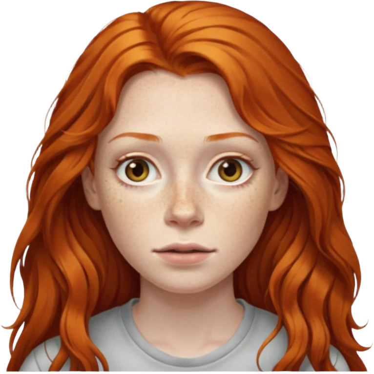 ginger prisoner long haired woman mug shot with bg emoji