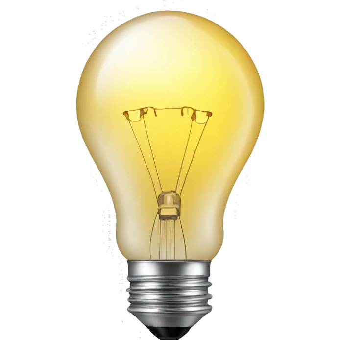 a person is a light bulb, brihgt,open emoji