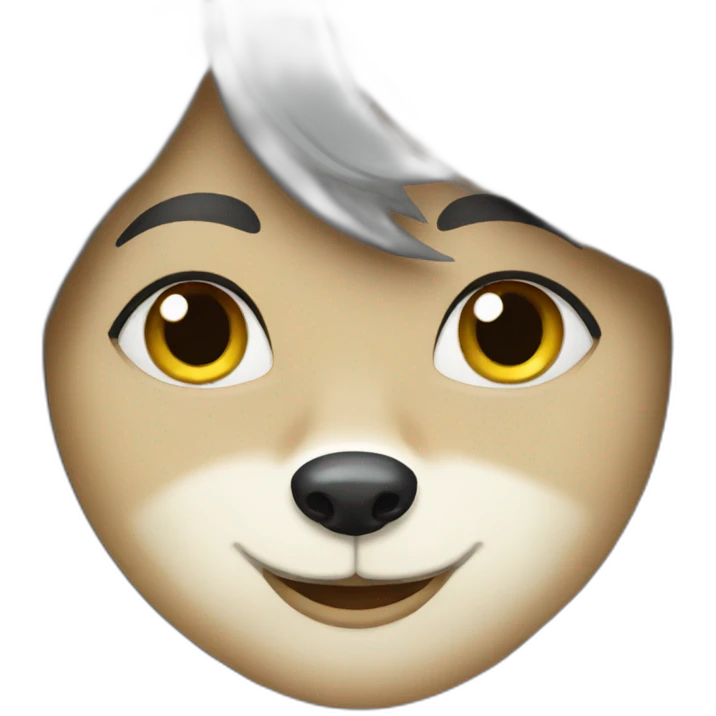 Female wolf  emoji