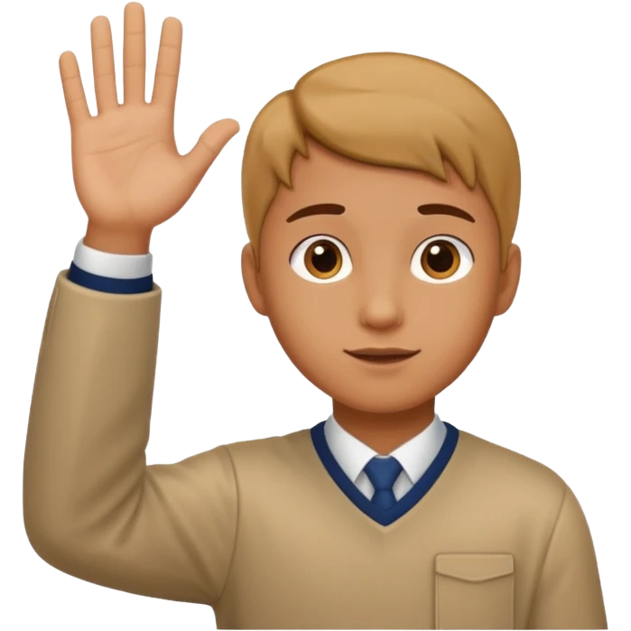student asking a question emoji