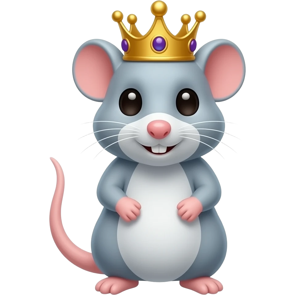 a rat with a kings crown emoji