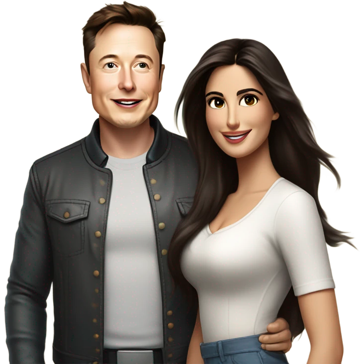 elon musk with katrina kaif emoji