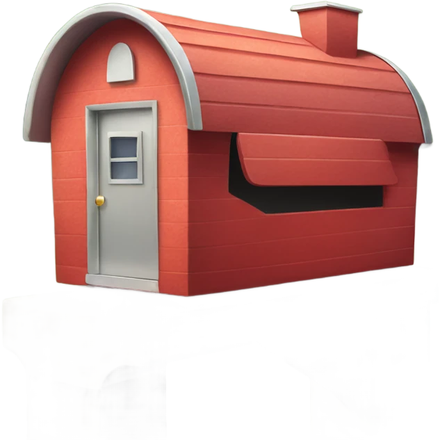 A house shaped like a mailbox emoji