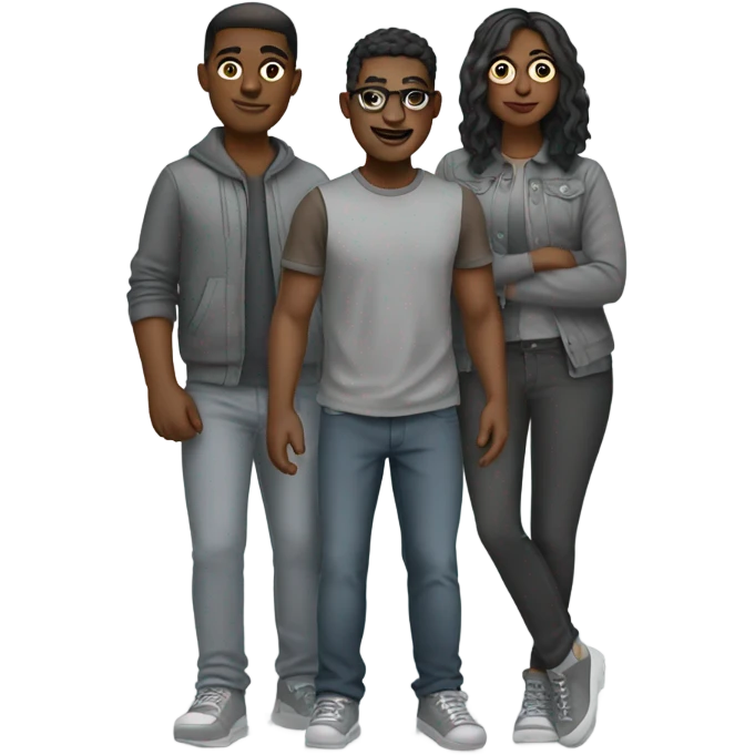 Friends in Gray clothing  emoji