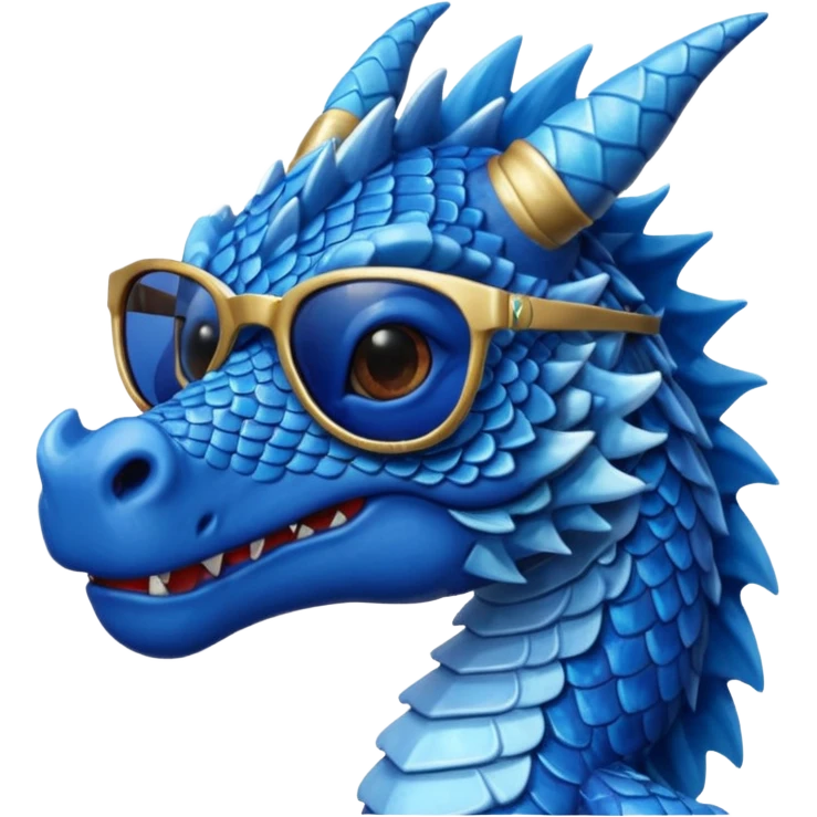 blue dragon wearing sunglasses emoji