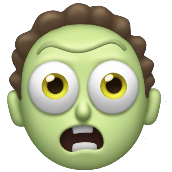 Rick et Morty horrifiés avec les yeux exorbités  emoji
