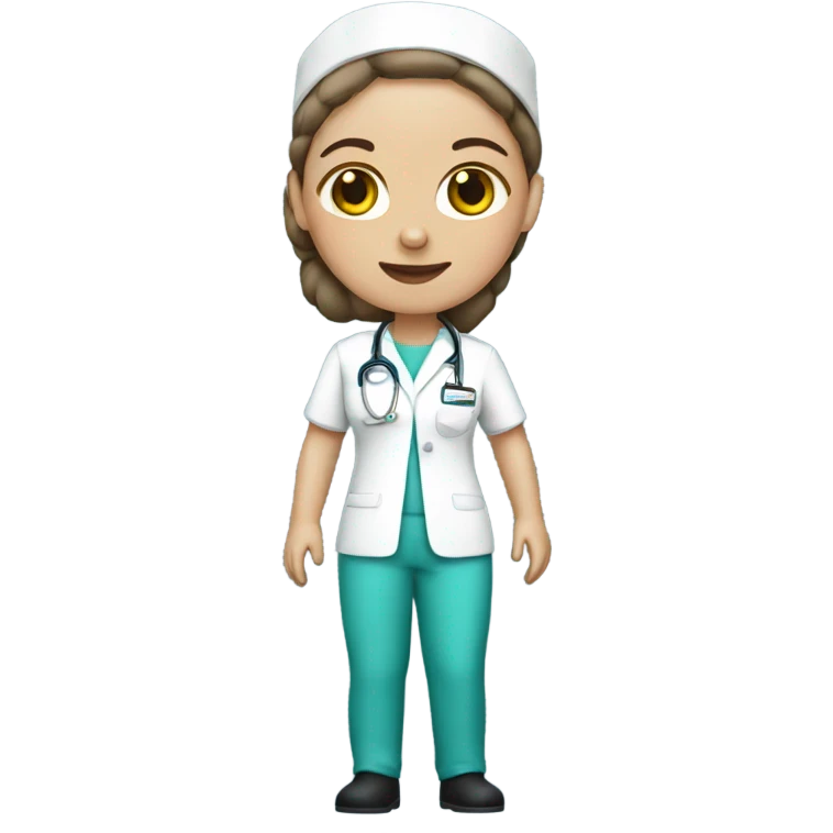 White skin nurse Christmas emoji