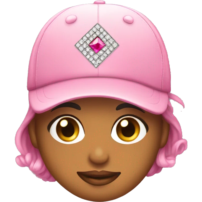 pink hat with rhinestones that says stayonfleek emoji