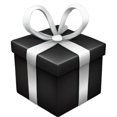 Christmas gifts black color emoji