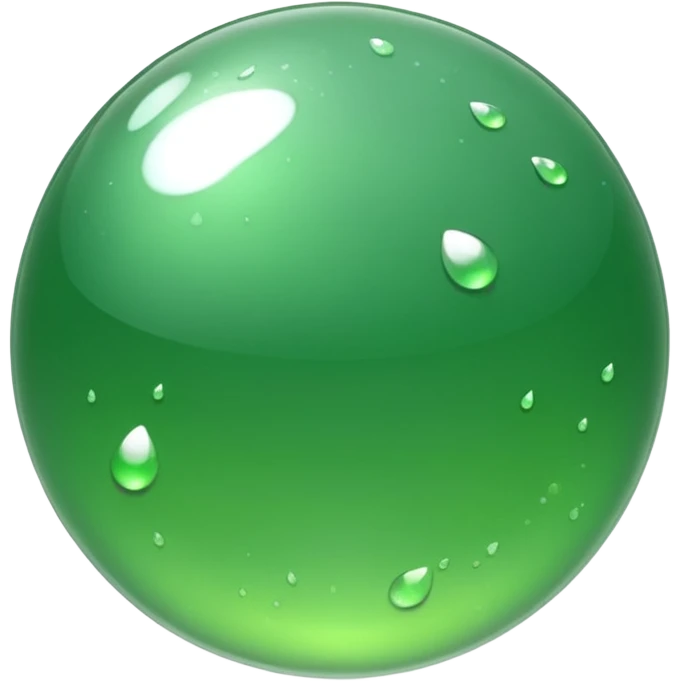 Transparent Clear Green Droplets (No background)(Inside droplet is nothing) emoji