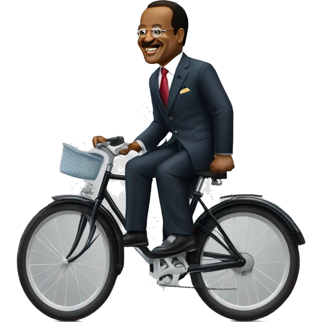 Paul Biya sur un vélo  emoji