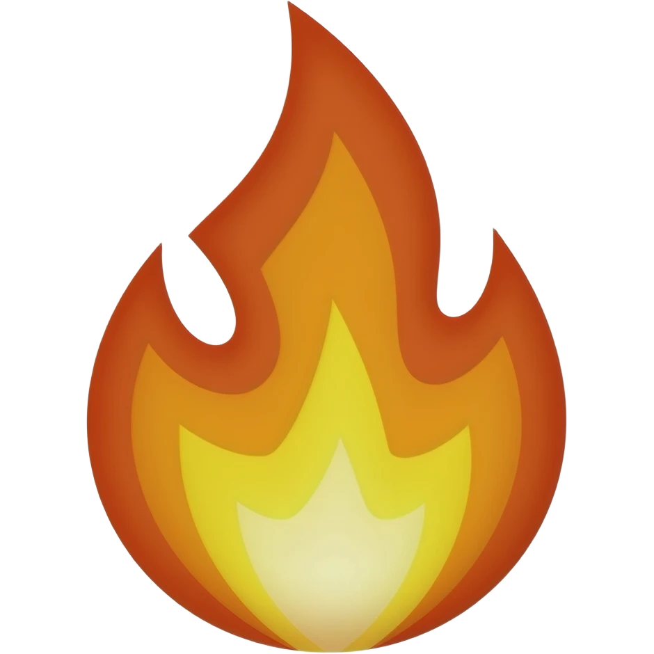 Fuego total negro emoji