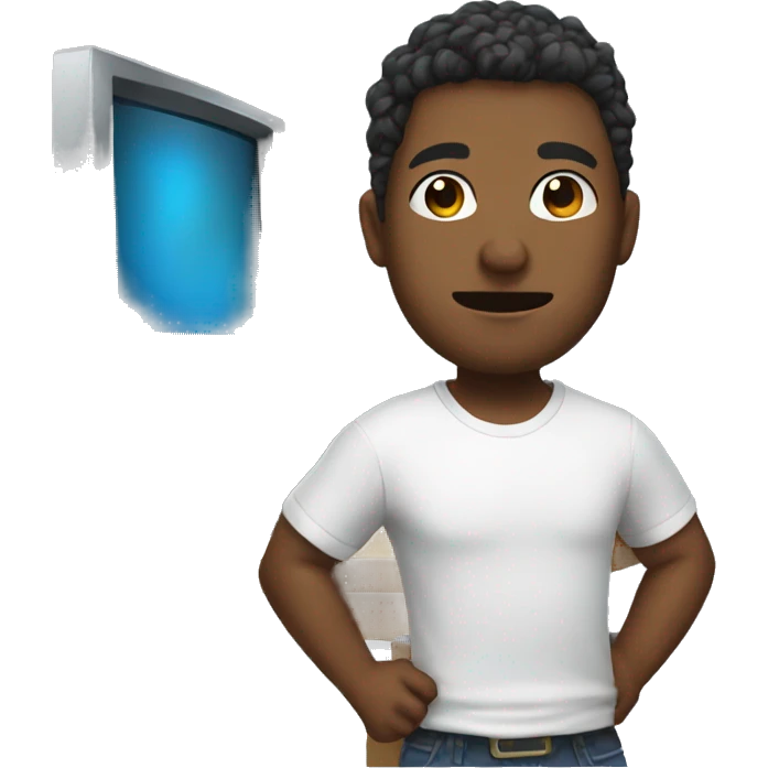 gamer with pc emoji