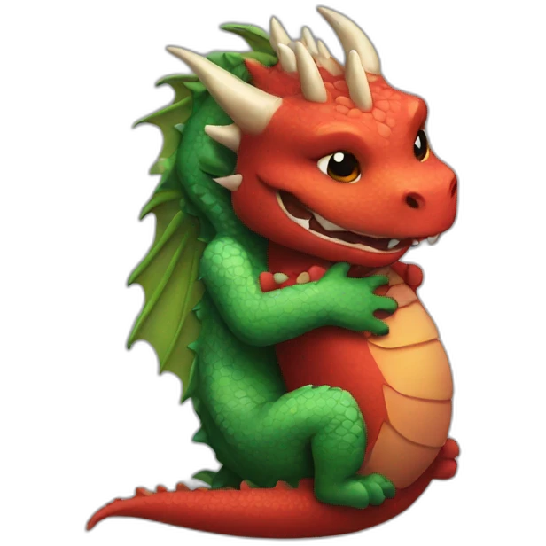 Dragon hug emoji