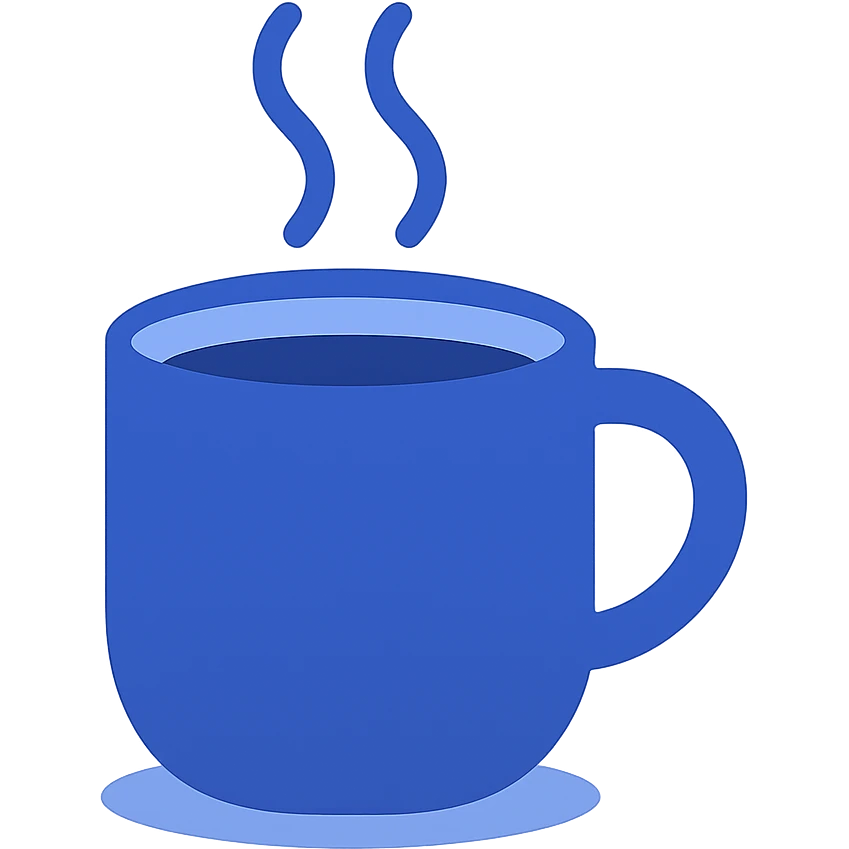 blue coffee cup emoji