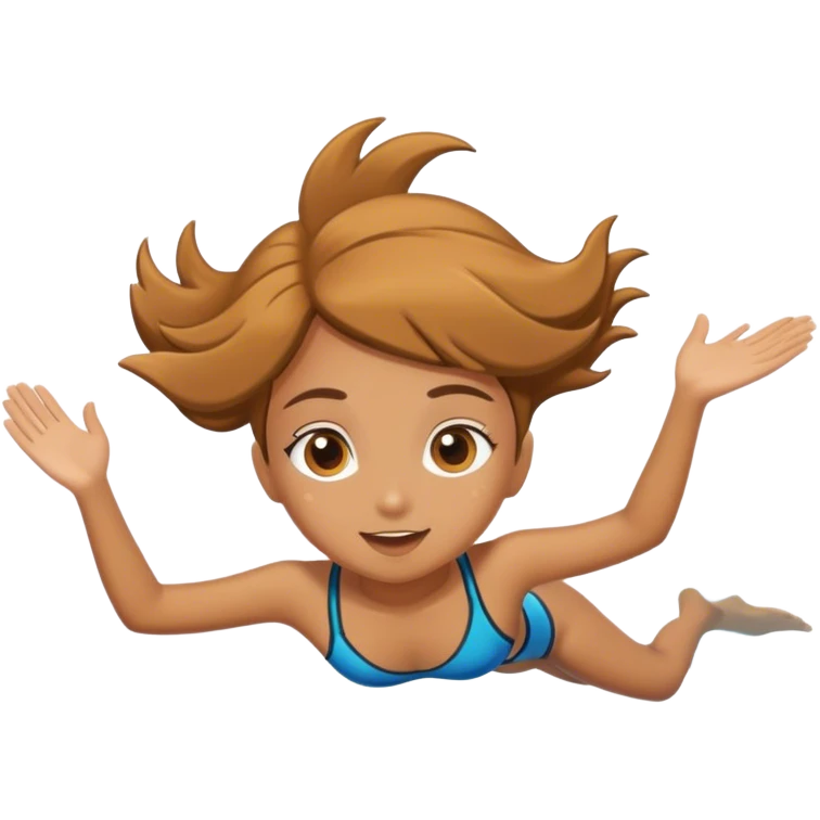 A girl diving  emoji