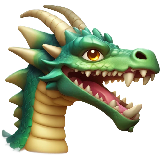 Dragón con cuernos emoji