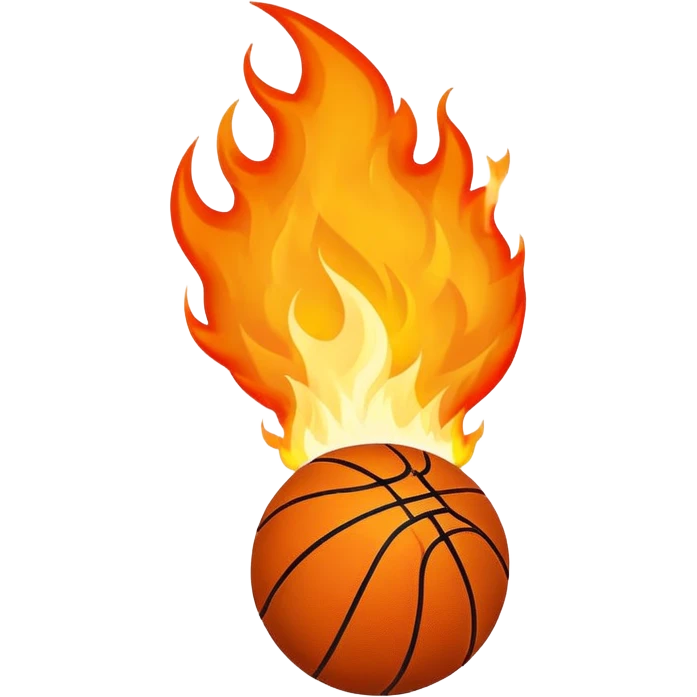 basketball on fire emoji