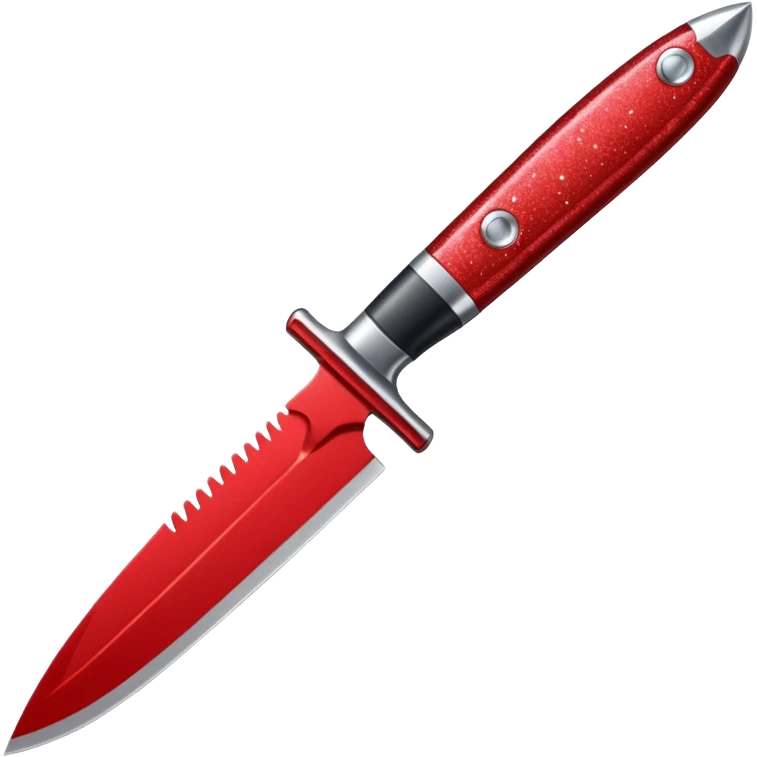 red glitter knife emoji