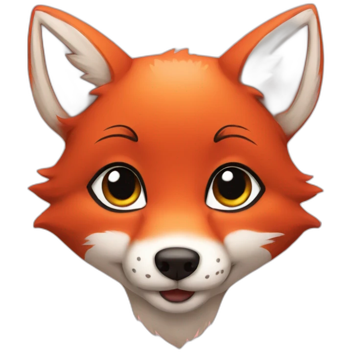 red chibi fox emoji