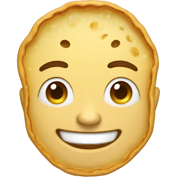 una tostada de pan sonriente emoji
