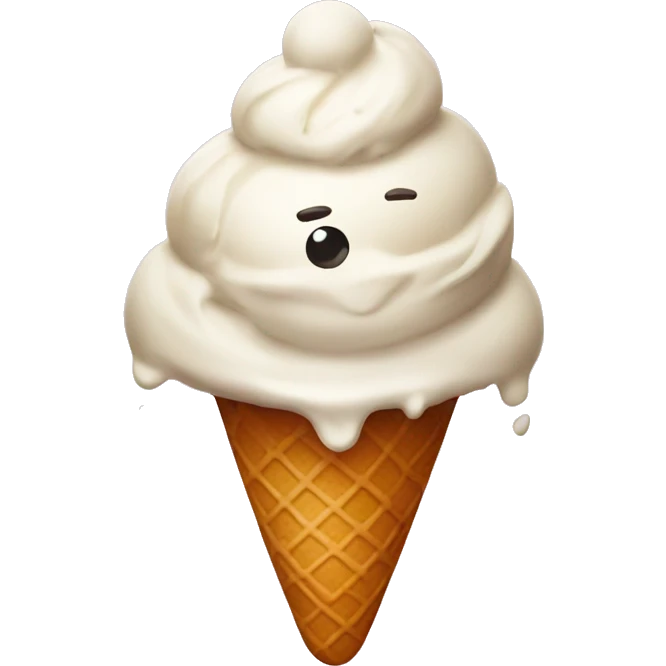 ice cream under grownd emoji