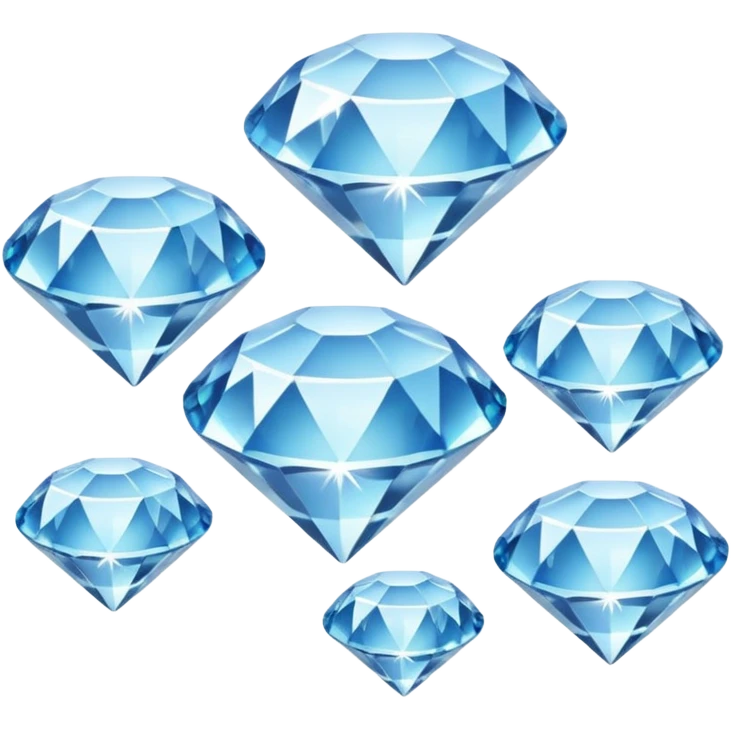 multiple shiny diamonds emoji