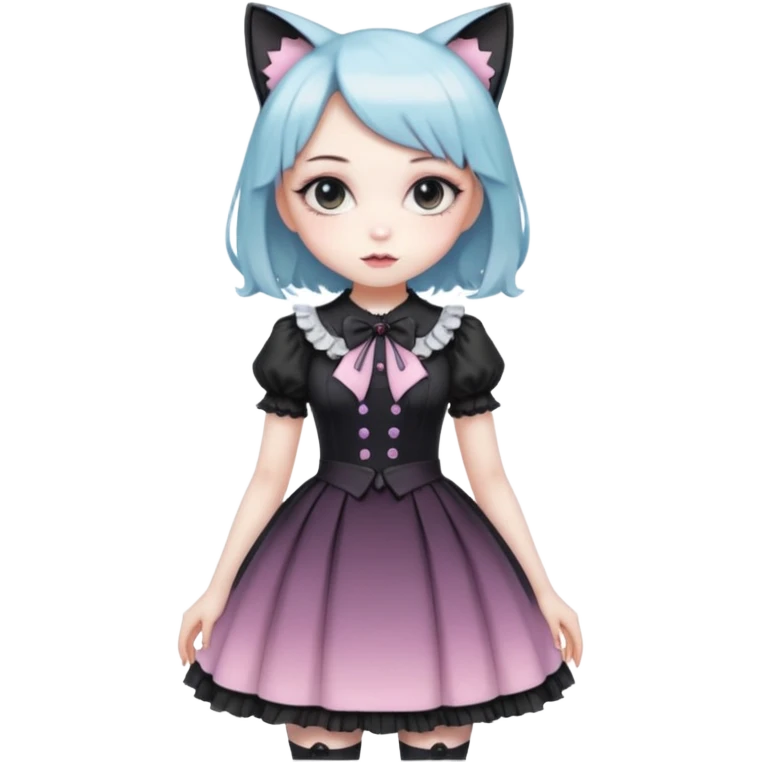Gorgeous Edgy Kawaii Lolita Gradient Beautiful Anime Emo CatLady emoji