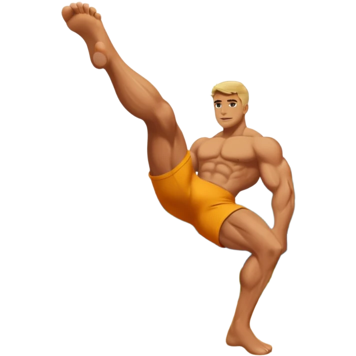 Kicking feet emoji