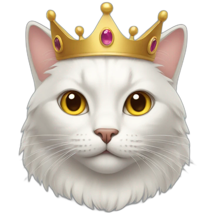 cat with a crown emoji