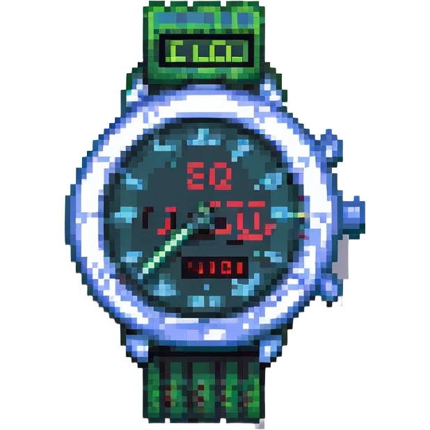 emoji representing speed in FPS with visual elements like motion lines, digital stopwatch, and frames per second counter, pixel art style emoji