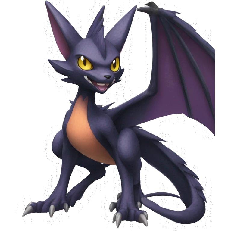 Cool Nargacuga-Noivern-Pokémon-cat Full Body emoji