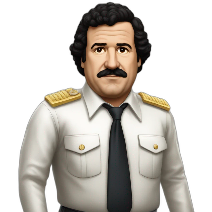 Pablo escobar qui serre la main de Emanuelle Macron emoji