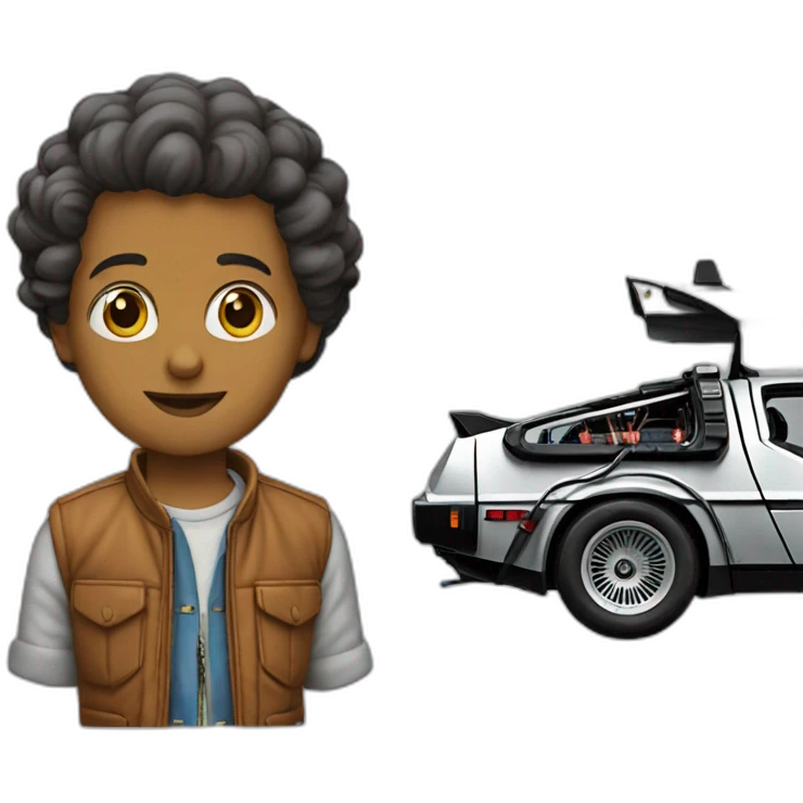 Emet Brown in back to the future emoji