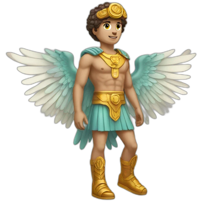 Hermes mythologic god with wings shoes emoji