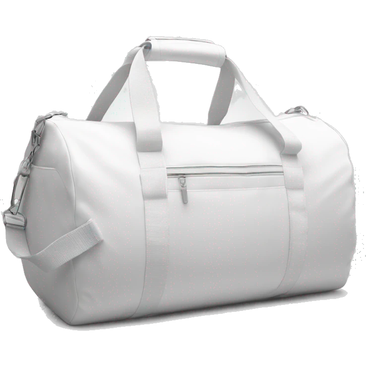 all white duffle bag with white strap emoji