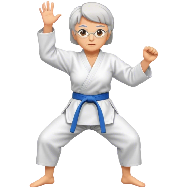 grandma karate emoji