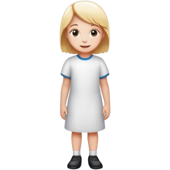 child standing proudly in a clean room, cheerful and organized emoji