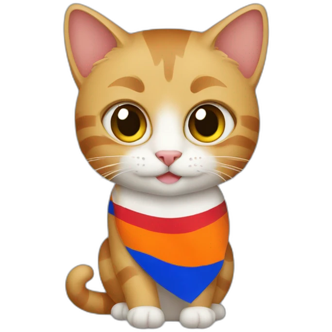 Cat with Armenia 🇦🇲 flag emoji