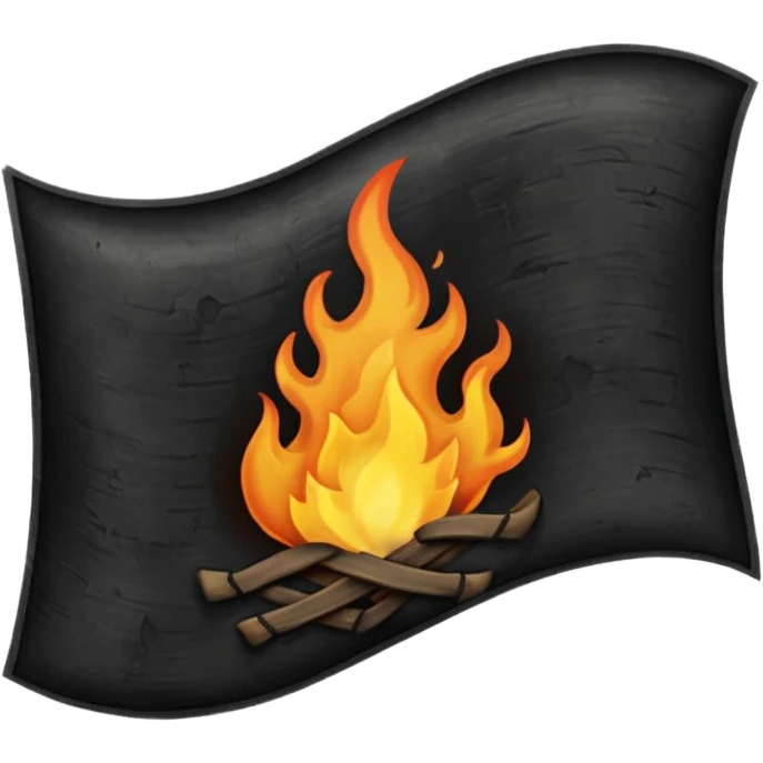 Burning black flag emoji