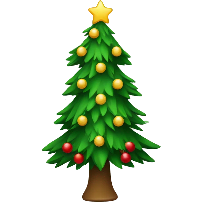 Christmas tree with legs emoji
